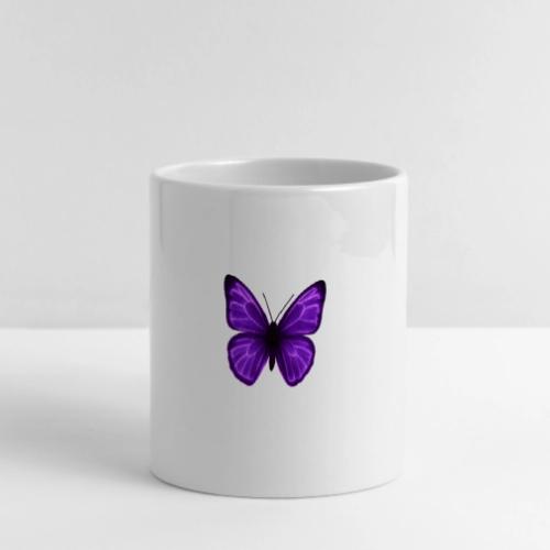 Neon Purple Butterfly - Mug with Heart Handle