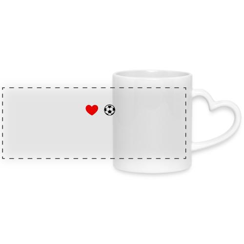 I heart soccer - Women - Mug with Heart Handle