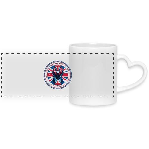 England Lion Emblem T Shirt, Flag Pride Gift - Mug with Heart Handle