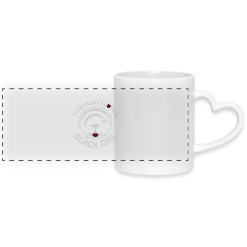 Everybody Loves A Black Girl - Version 1 Reverse - Mug with Heart Handle