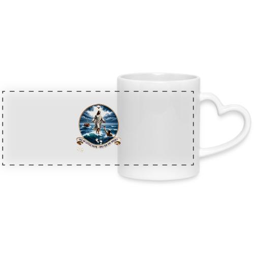 Walking On Water Faith T Shirt, Christian Miracle - Mug with Heart Handle