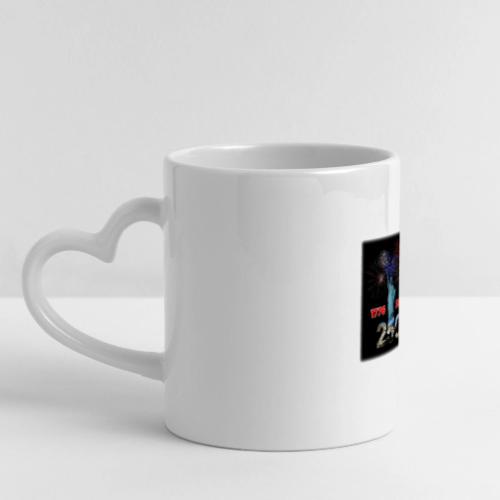 1776 - 2026 - 250 Years USA | Fireworks - Mug with Heart Handle