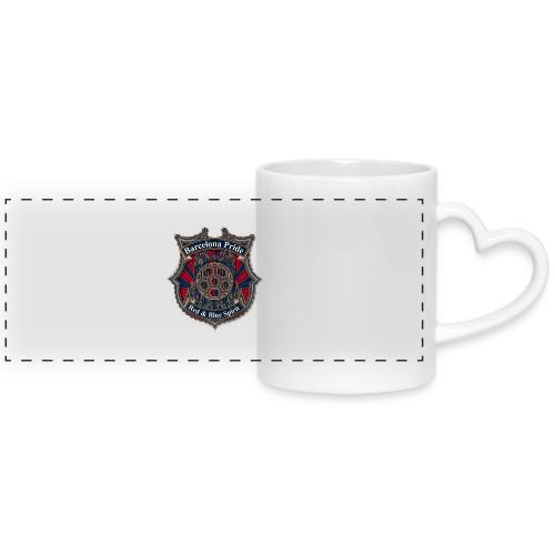 Barcelona Scarlet Pride T Shirt, Soccer City Gift - Mug with Heart Handle