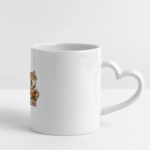 Funny Shiba Inu Sushi Kawaii Dog Tee - Mug with Heart Handle