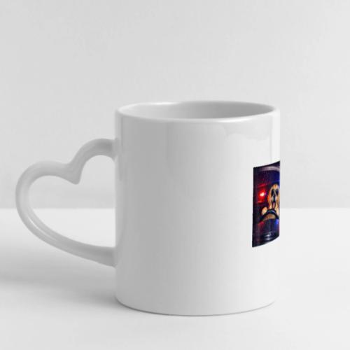 Funny Police Golden Retriever Meme Tee - Mug with Heart Handle