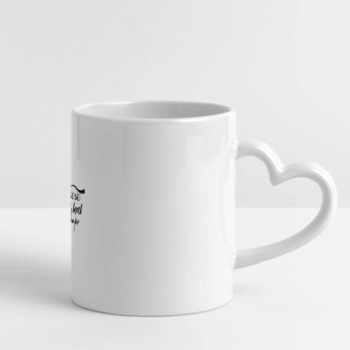 again - Mug with Heart Handle