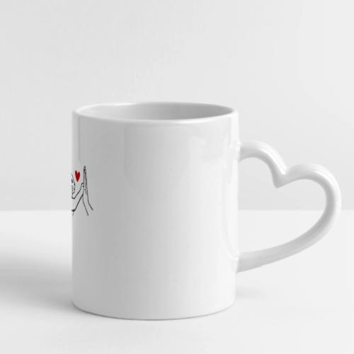 Cat Lover High-Five T-Shirt - Mug with Heart Handle