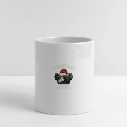 Christmas Gains – Santa Barbell Power - Mug with Heart Handle