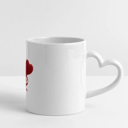 Two hearts together - Mug with Heart Handle