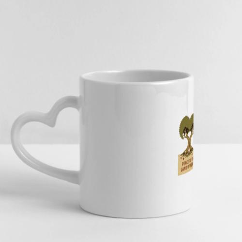 Peace To The Land Of Peace Tree Heart - Mug with Heart Handle