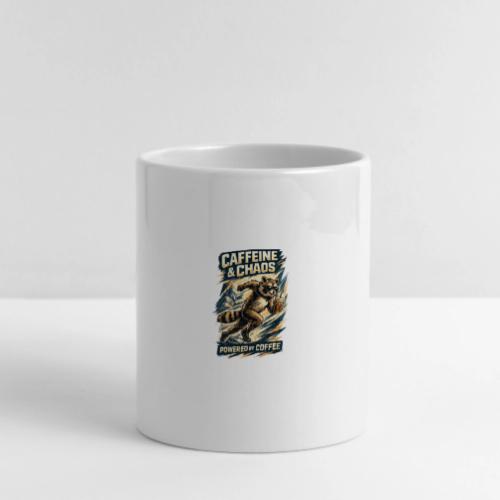 Funny Caffeine Chaos Raccoon Coffee Lover Morning - Mug with Heart Handle