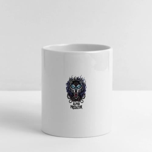 Alpha Predator Wolf Fierce Neon Eyes - Mug with Heart Handle