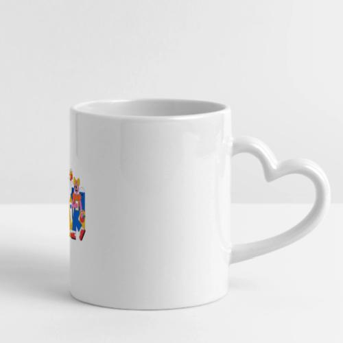 Bold Geometric Duo Pop Art - Mug with Heart Handle