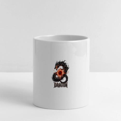 Dravon Fire Dragon Dark Fantasy Graphic T-Shirt - Mug with Heart Handle