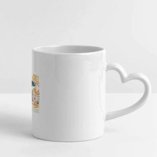 Born To Chill Forced To Work Funny Beach - Mug with Heart Handle