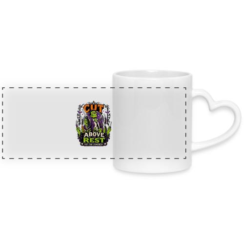 Cut Above The Rest Zombie Pocket Knife Halloween - Mug with Heart Handle