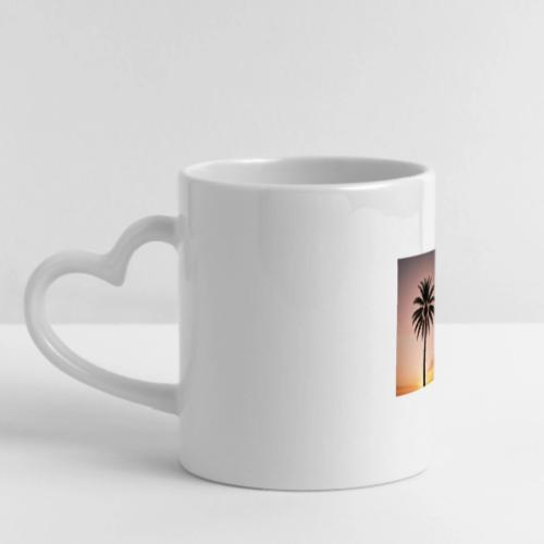 palm peace - Mug with Heart Handle
