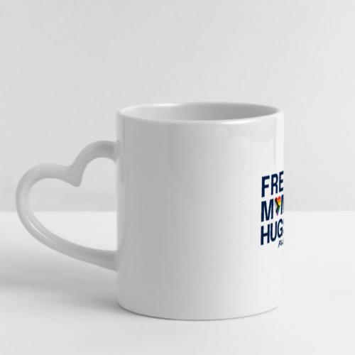 Free Mom Hugs 🏳️‍🌈🏳️‍⚧️ - Mug with Heart Handle