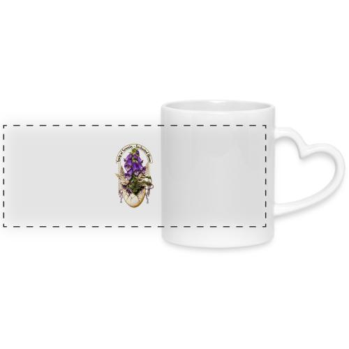 Spring Serenity Foxglove Tee, Easter Gift for wife - Mug with Heart Handle