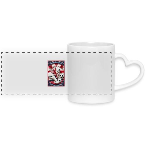 England Lion Soccer T Shirt, Football Pride Gift - Mug with Heart Handle