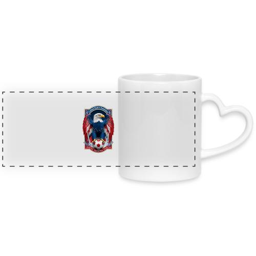 USA Eagle Emblem T Shirt, USA Soccer Pride Gift - Mug with Heart Handle