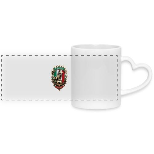Italy Wolf Fury T-Shirt, Italian Flag Pride Gift - Mug with Heart Handle