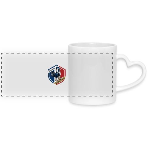 France Rooster T-Shirt, Bleu-Blanc-Rouge gift - Mug with Heart Handle