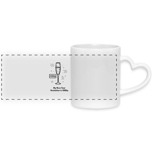 My New Year Resolution Is 1080p T-Shirt - Mug with Heart Handle