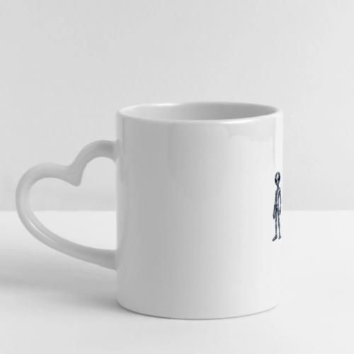 Silver Alien - Mug with Heart Handle