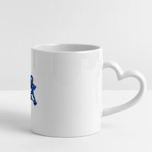 Angry Blue Alien - Mug with Heart Handle