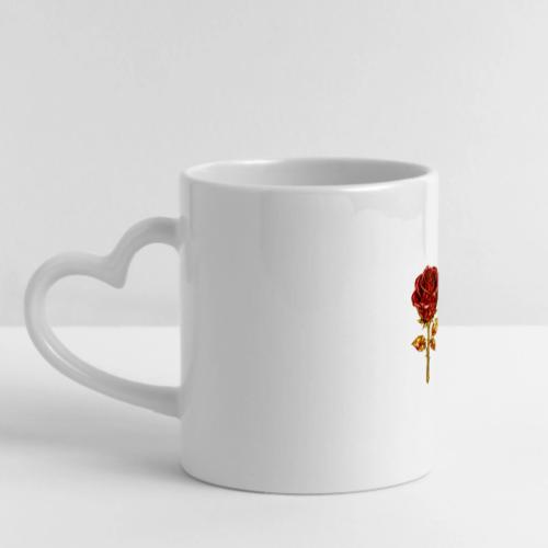 Golden Rose - Mug with Heart Handle