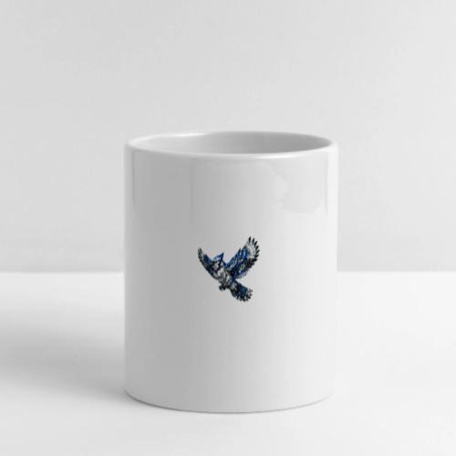 Silver Blue Jay in Flight - Mug with Heart Handle