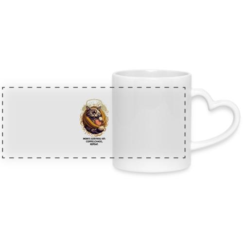 Powered by Sarcasm Cat Tee - Mug with Heart Handle