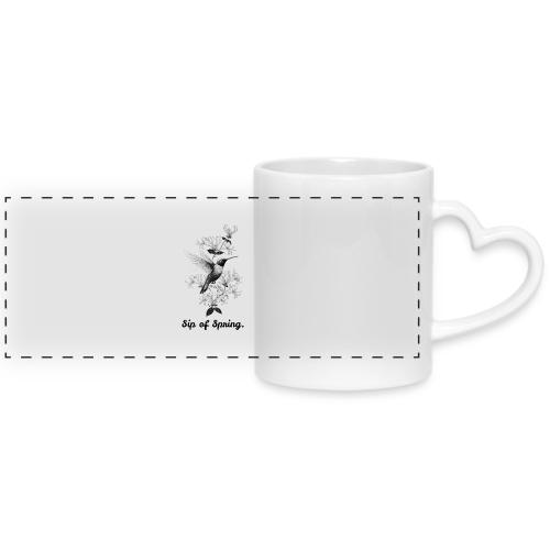 Hummingbird T-Shirt, Honeysuckle Vine - Mug with Heart Handle