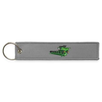 Combine harvester with ear picker - Jet Tag Keychain - gray - Front