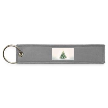 Minimal Winter Tree - Jet Tag Keychain - gray - Front