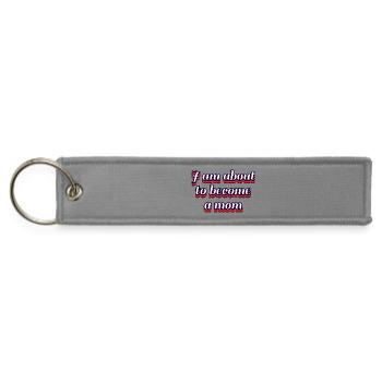Mom-to-Be Loading... Exciting Motherhood Journey - Jet Tag Keychain - gray - Front