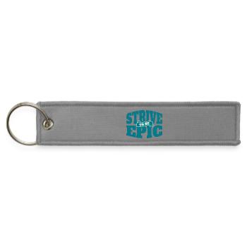 Strive to Be Epic Distressed Design - Jet Tag Keychain - gray - Front