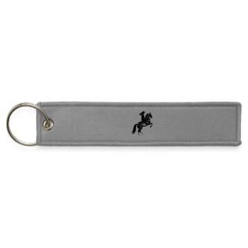 Starry Night Horse Rider Design - Jet Tag Keychain - gray - Front