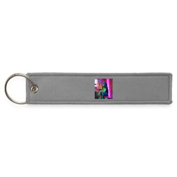 Kaleb The Drummer  - Jet Tag Keychain - gray - Front