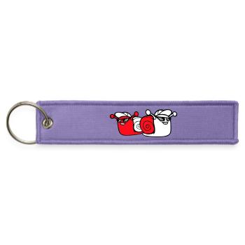 2 Snails Sunglasses Team Funny Friends Cool Crew - Jet Tag Keychain - lavender - Front