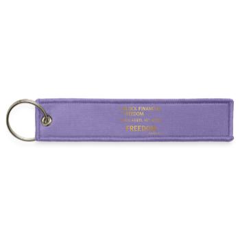 Financial Freedom Unlock Design - Jet Tag Keychain - lavender - Front