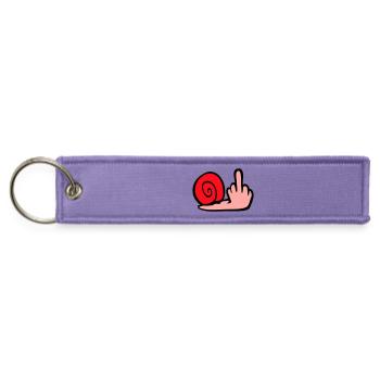 Snail middle finger insult fuck you off funny cool - Jet Tag Keychain - lavender - Front