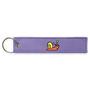 Snail sunglasses cute sweet happy cool smile funny - Jet Tag Keychain - lavender - Front