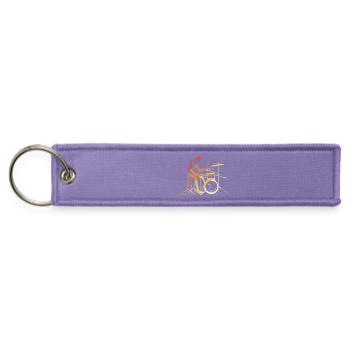 Drummer Retro Style - Jet Tag Keychain - lavender - Front