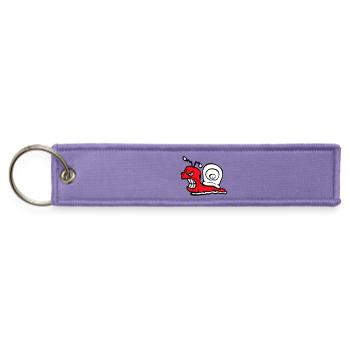 Snail Angry Attack Grinding teeth Sour Mad Evil - Jet Tag Keychain - lavender - Front