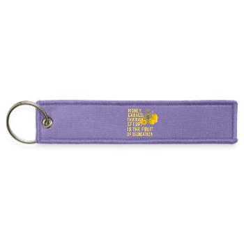 Effort Earned Wealth: The Fruit of Dedication - Jet Tag Keychain - lavender - Front