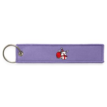 Snail Birthday Celebration Party Gifts Hat Cute - Jet Tag Keychain - lavender - Front