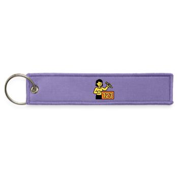 Teacher Math 123 School Vector - Jet Tag Keychain - lavender - Front