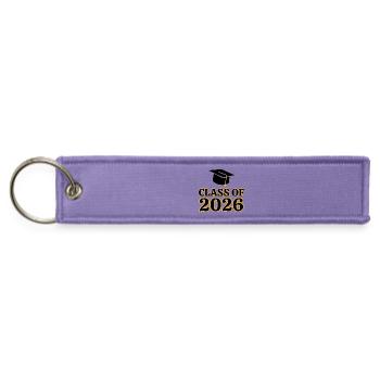 Class of 2026 Graduation  - Jet Tag Keychain - lavender - Front